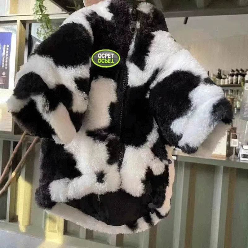 Dog Clothes Autumn and Winter Warm Schnauzer Fah Bichon Teddy Small and Medium-Sized Dogs and Cats Thickened Fur Coat