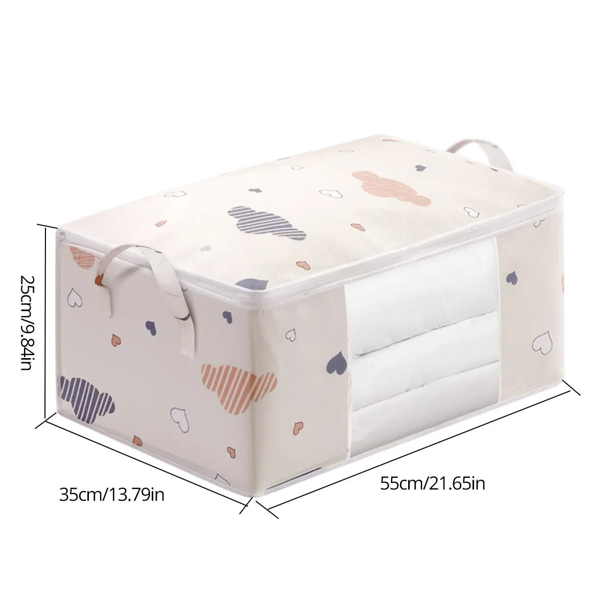 Foldable Clothes Storage Bag Organizer With Reinforced Handle lifestyle view