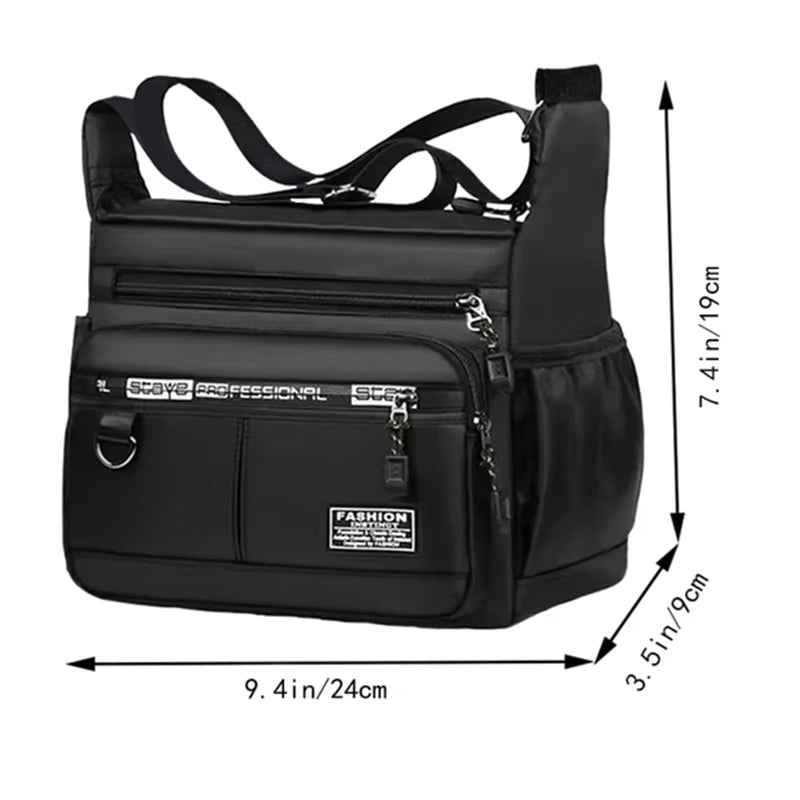 Men's Polyester Cross-Body Bag with Adjustable Strap alternate view