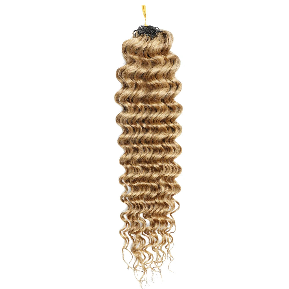 #30 Colored 100% Human Hair Deep Wave Bulk Hair Extensions