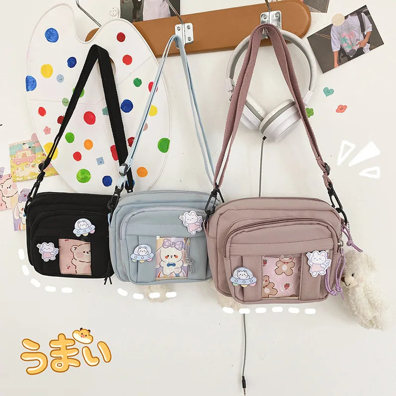 New Kawaii Bag Girls 2025 New JK Transparent Bag Small Crossbody Bag For Women Purses and Handbags Shoulder Bag Itabag Bolso
