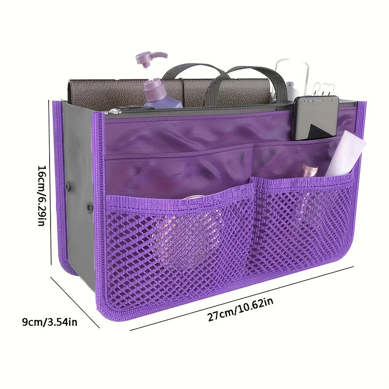 Nylon Makeup Bag Travel Toiletry Bag Double Zipper alternate view