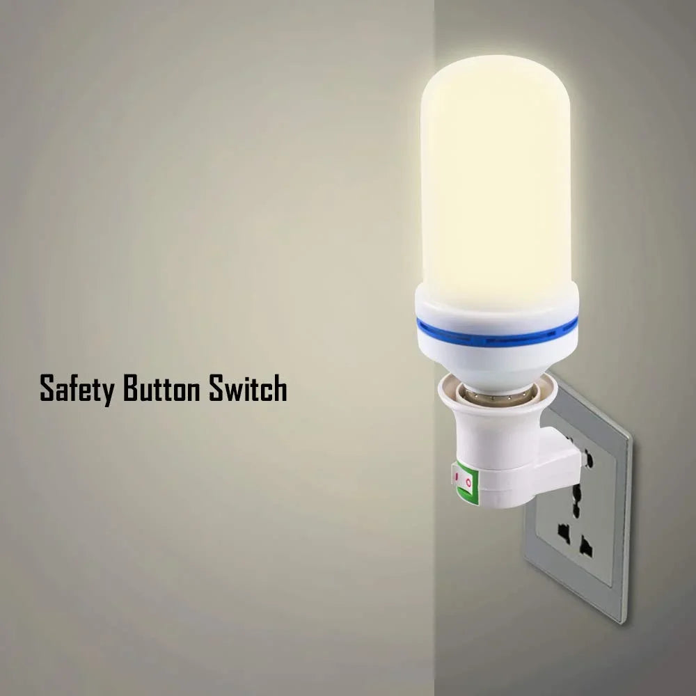 E27 Light Bulb Socket Adapter with Switch EU/US Plug detail view