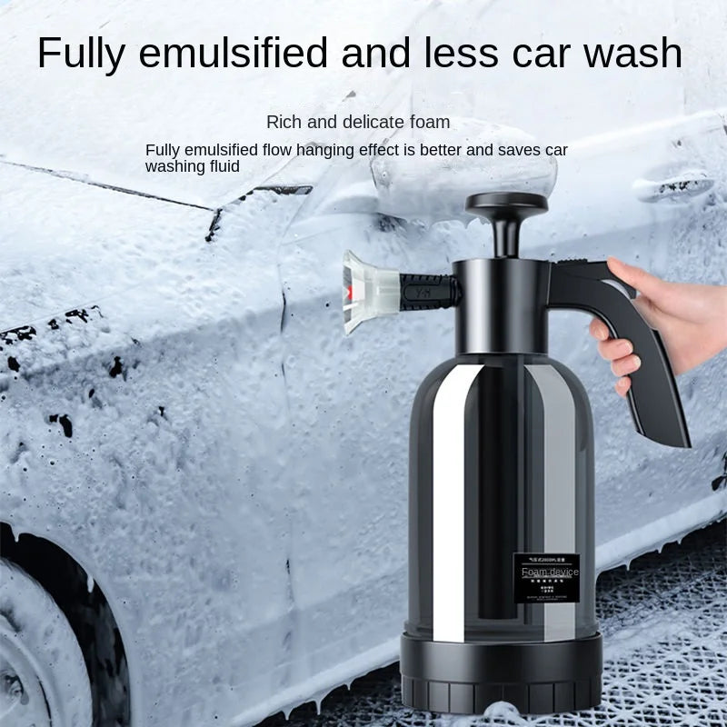 2L Hand Pump Foam Sprayer with 3 Types of Nozzle Hand Pneumatic Foam Cannon Snow Foam Ca detail view