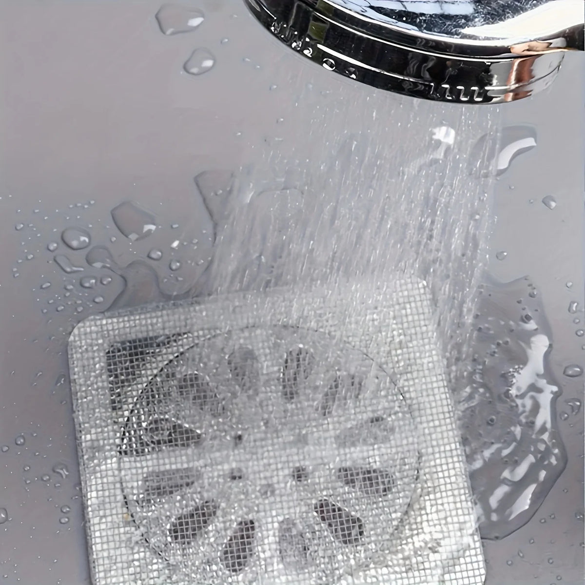 Floor Drain Hair Filter Net Sticker 2 M close-up view