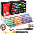 Acrylic Markers Art Markers for Wood Stone Canvas Glass Fabric Eggshells Multi-Surface Marker Pens