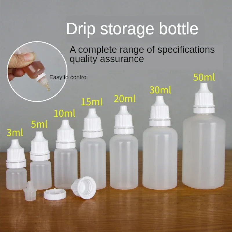 Plastic Dropper Bottles Refillable 100 Pcs