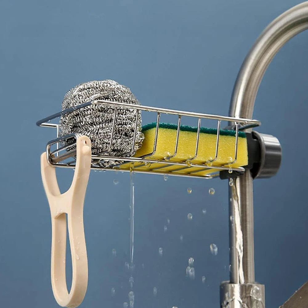 Kitchen Sink Drain Rack Faucet Holder Soap Sponge Organizer alternate view