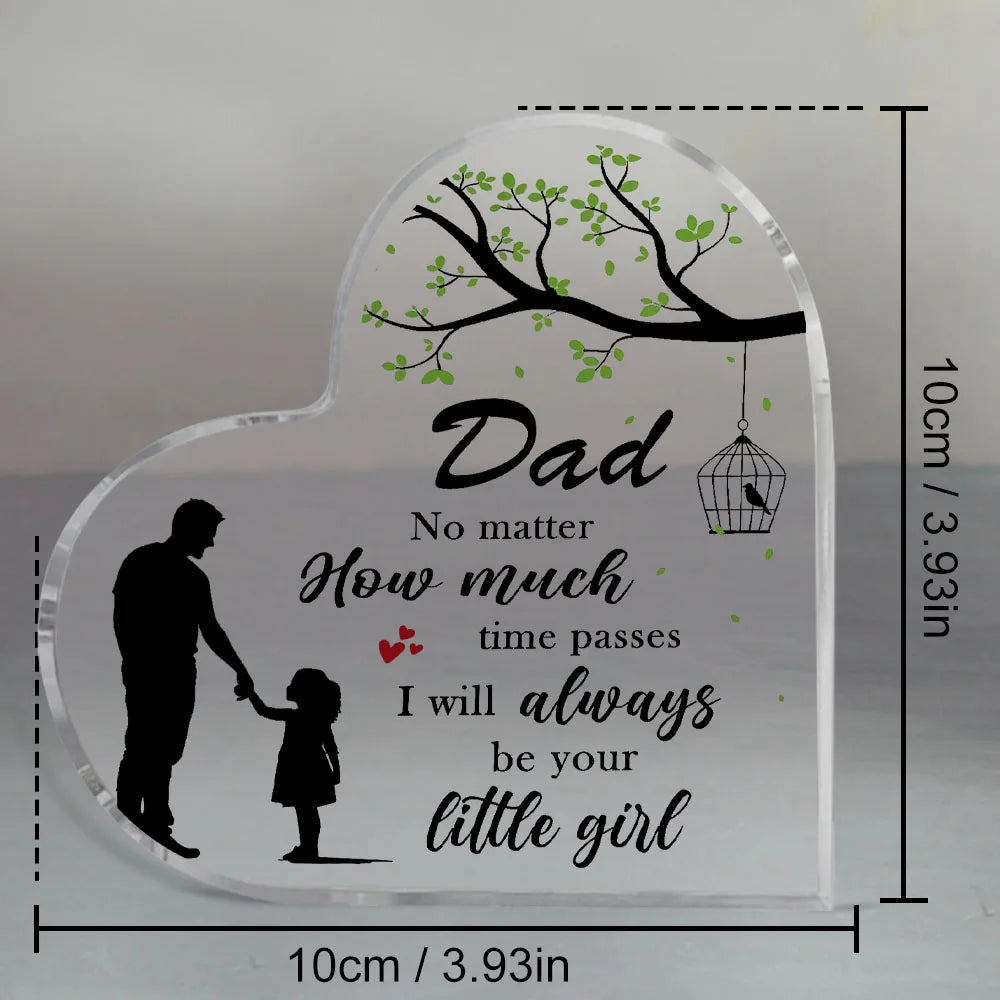 Father's Day Gift From Daughter | Laser Engraved Acrylic Plaque