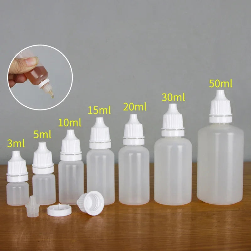 Plastic Dropper Bottles Refillable 100 Pcs