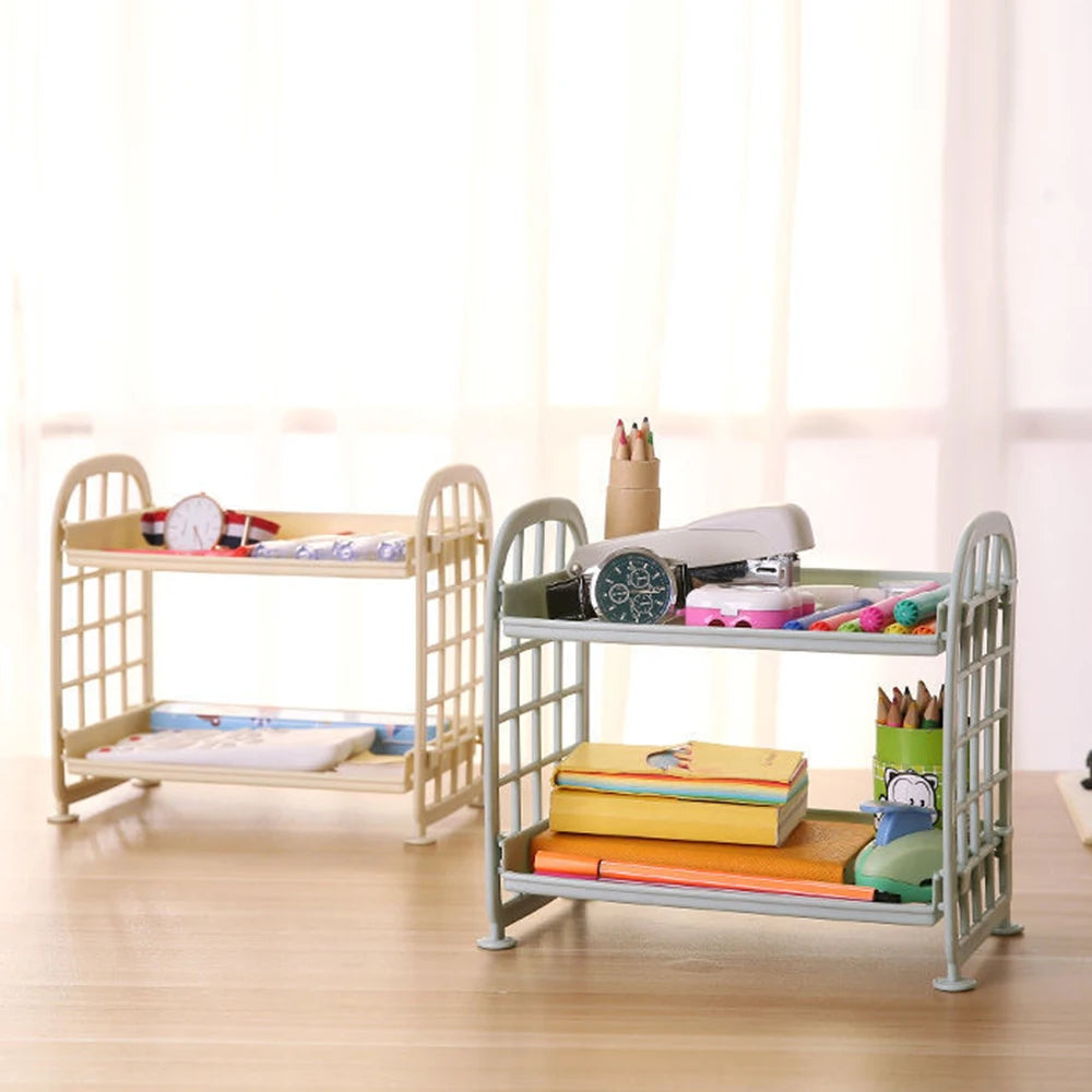 Desktop Storage Shelf Two-Tier Organizer