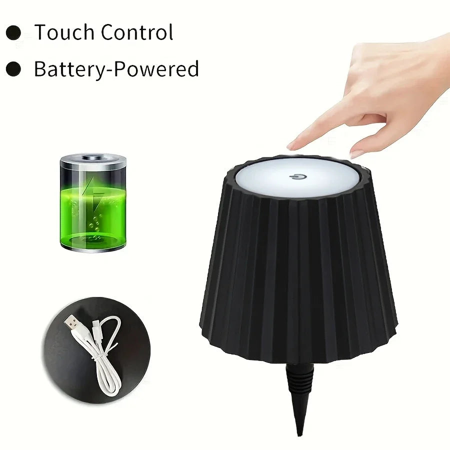 Lampe De Table En Forme De Bouteille Sans Fil, Commande Tactile, 3 Couleurs, Gradatio alternate view