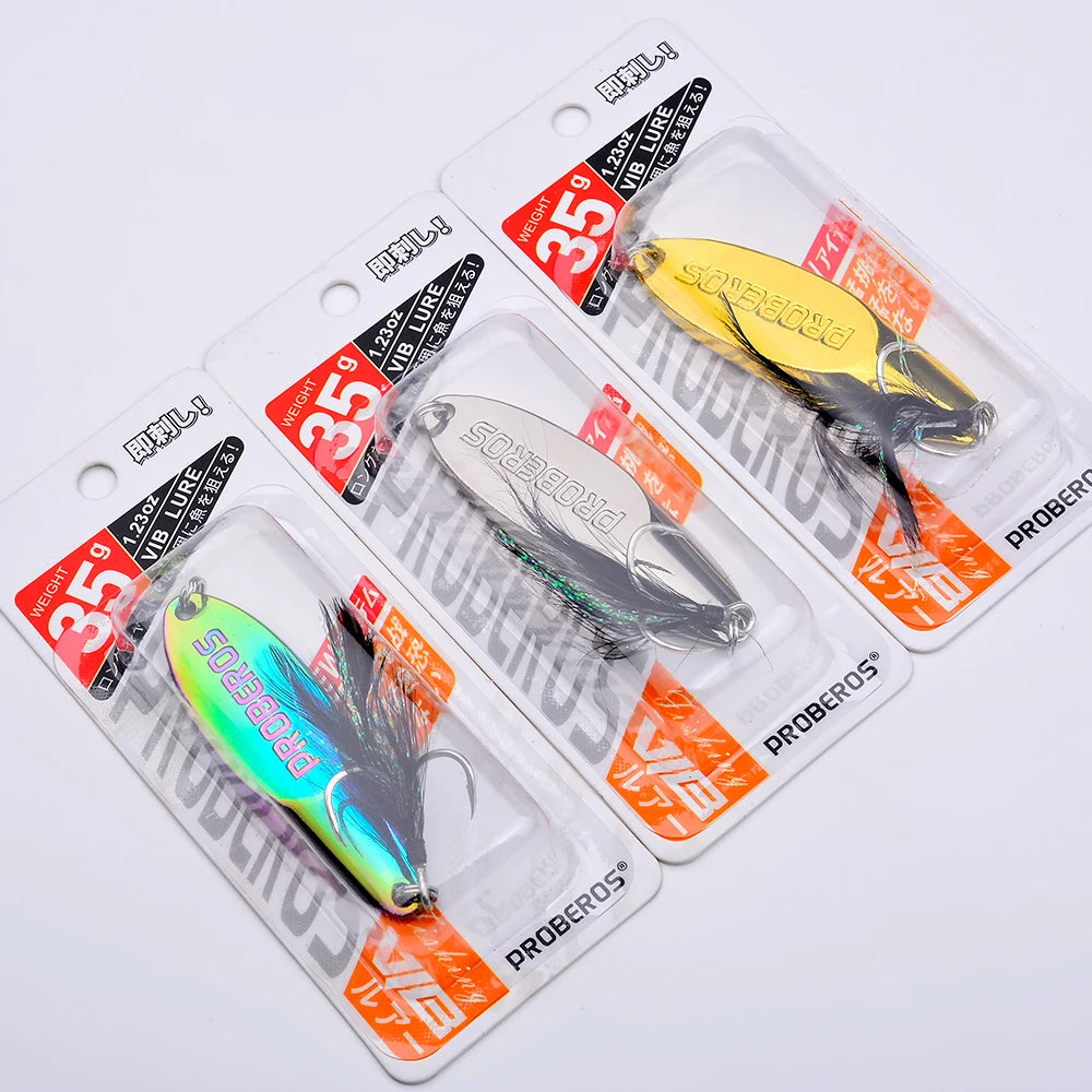 3pc Metal Sequin Bait Spoon Lure with Strengthened Hooks
