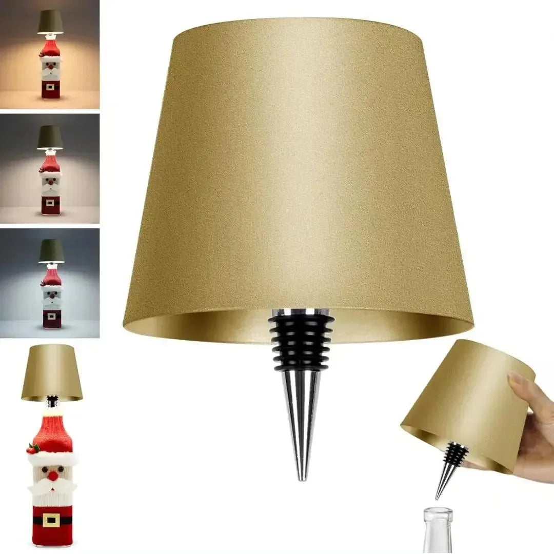 Lampe De Table En Forme De Bouteille Sans Fil, Commande Tactile, 3 Couleurs, Gradatio alternate view