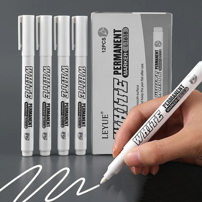 White Permanent Paint Pen Set 3 Pcs | Art Painting Graffiti Markers