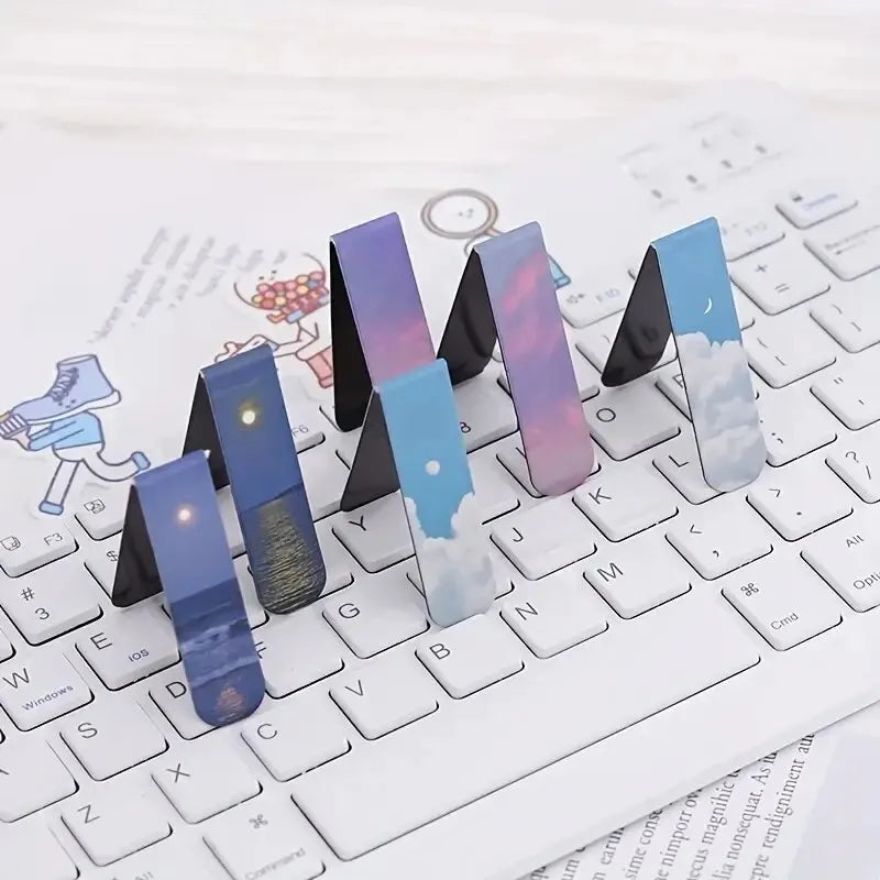 2pcs Forest Landscape Magnetic Bookmark For Pages Books Readers detail view