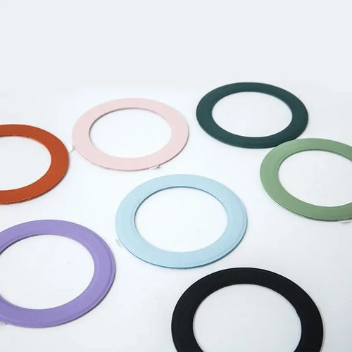 2pcs Liquid Silicone Ring Plate Sticker Attachment Metal Sheet for Magsafe Magnetic Holder Wireless