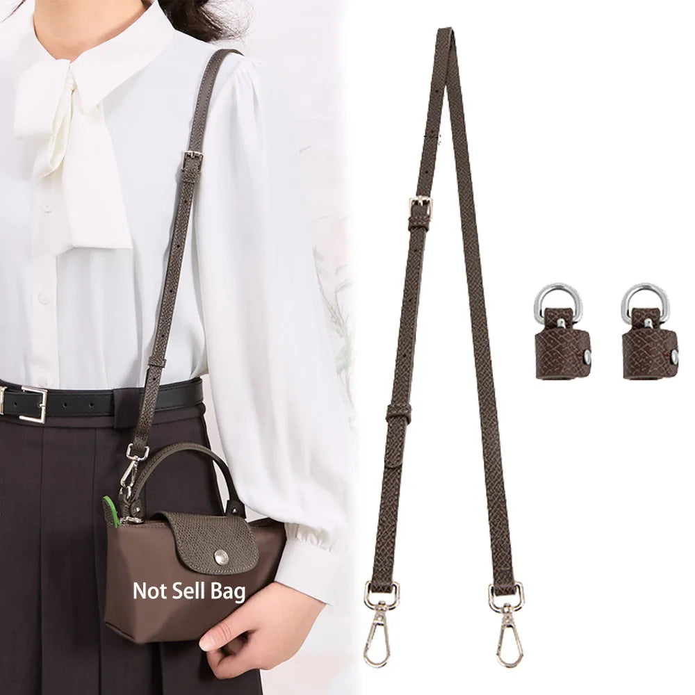 1 Set Bag Strap For LONGCHAMP Mini Punch-free Leather Shoulder Strap Set Transformation Crossbody St