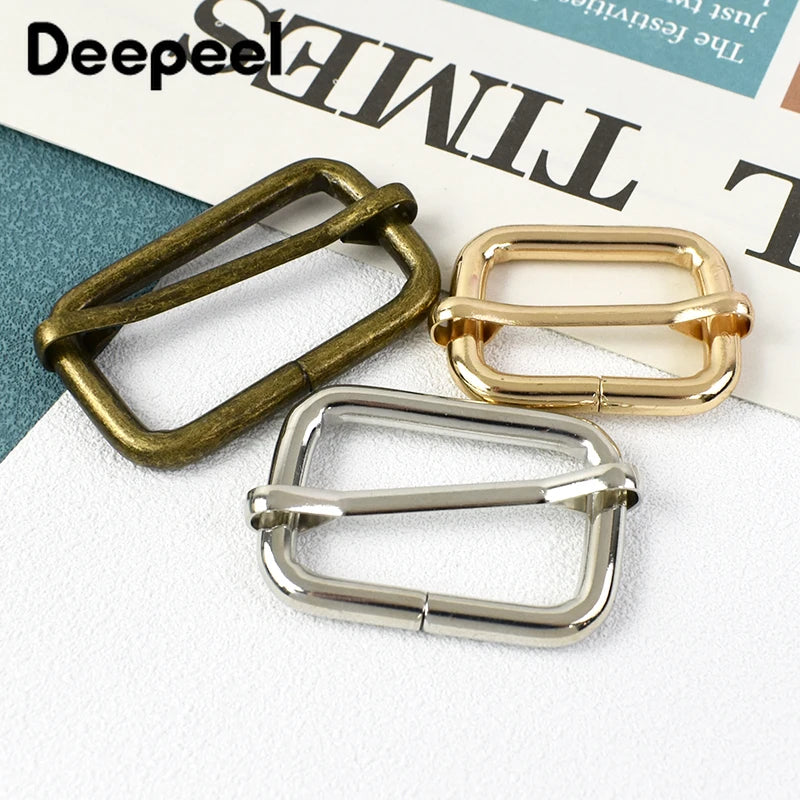 5Pcs 13-50mm Metal Tri-glide Slider Buckle Roller Pin Clasp for Handbag Strap Belt Ad lifestyle view