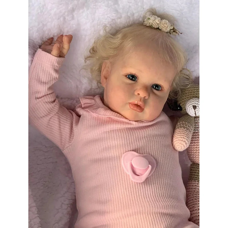 60CM Ellie Reborn Baby Doll Toddler Newborn Doll Princess Girl Lifelike Soft Touch 3D Sk detail view