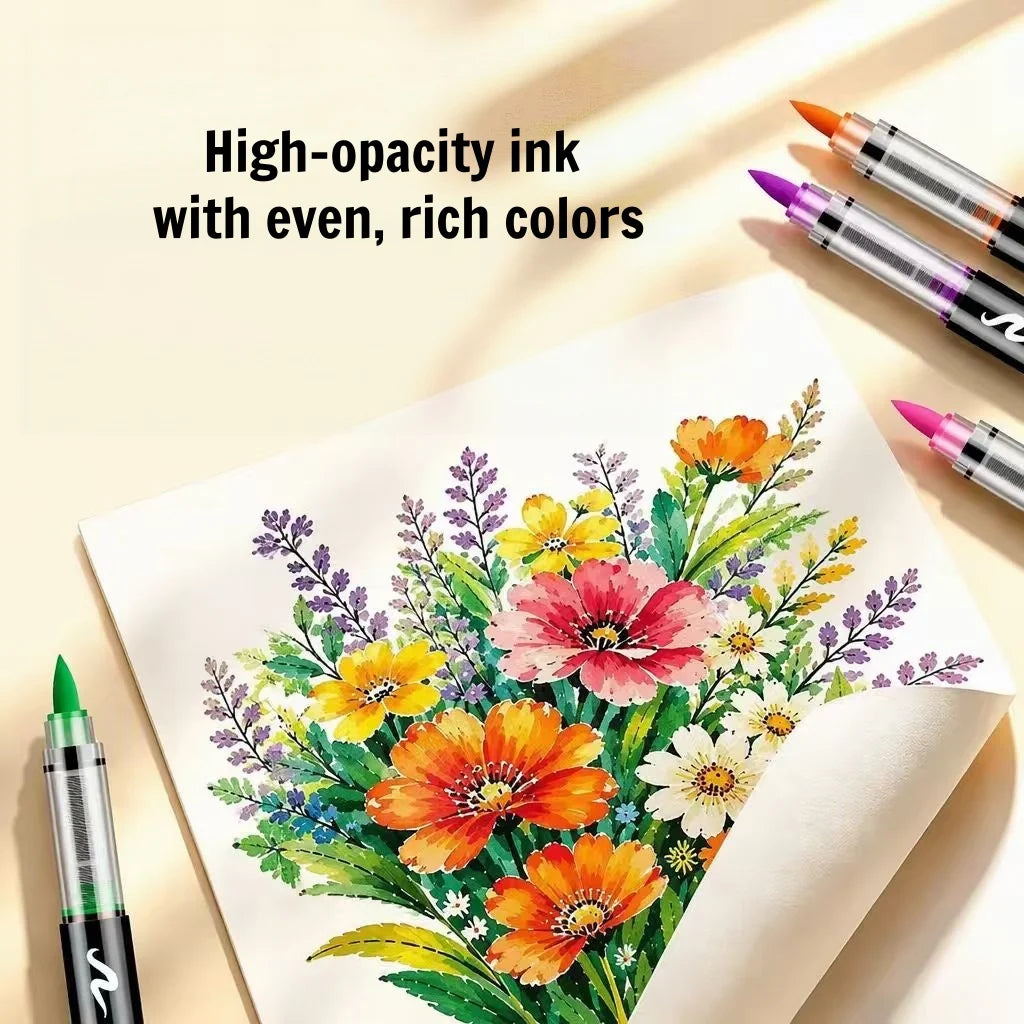 Acrylic Brush Pen Paint Markers Set 288 Colors DIY Graffiti Art lifestyle view