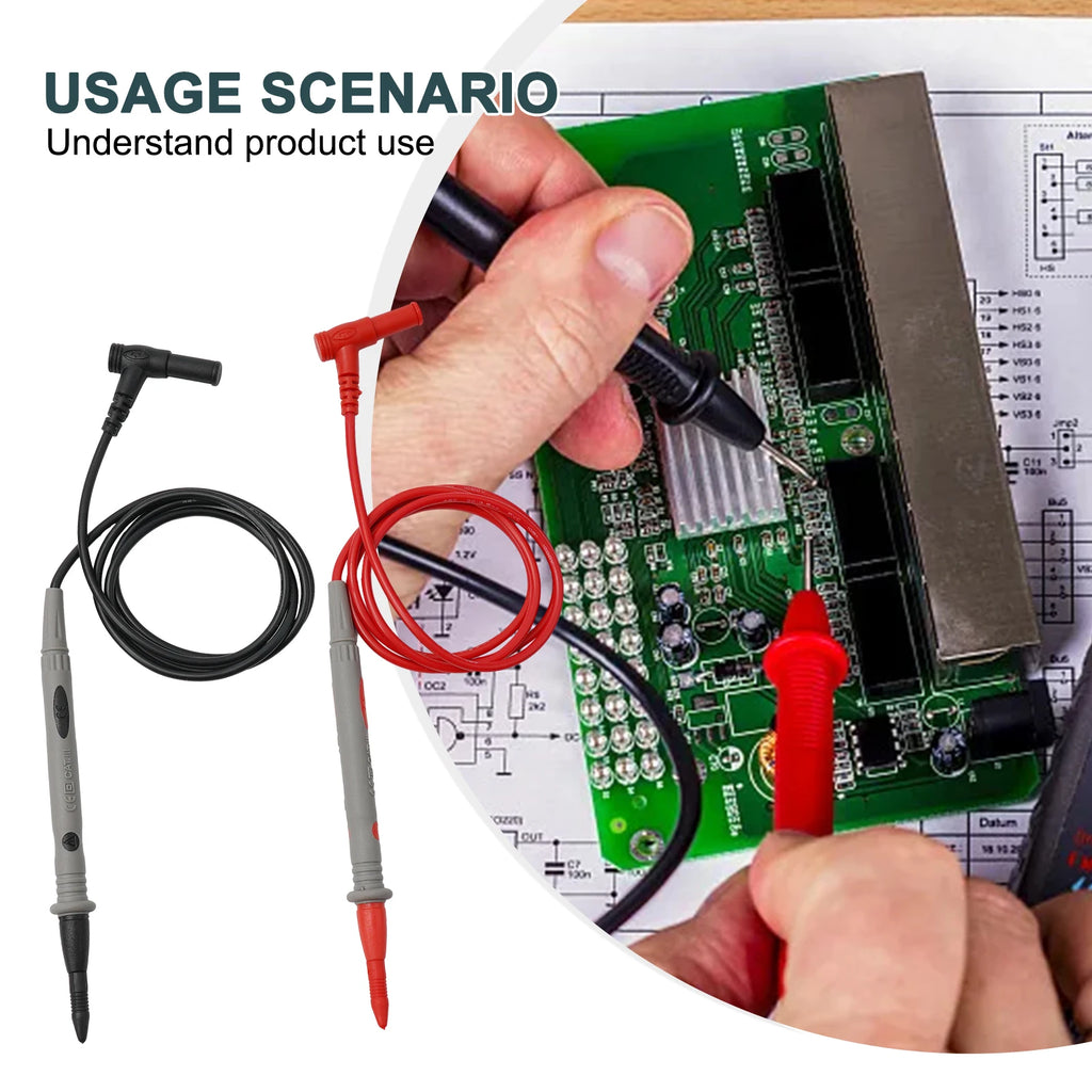 Multimeter Test Leads 1000V Needle Probe Kit close-up view