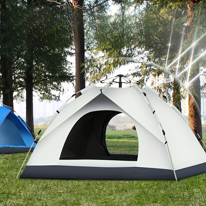 Silver Compact Auto-Tent Sunshade for 3-4 People