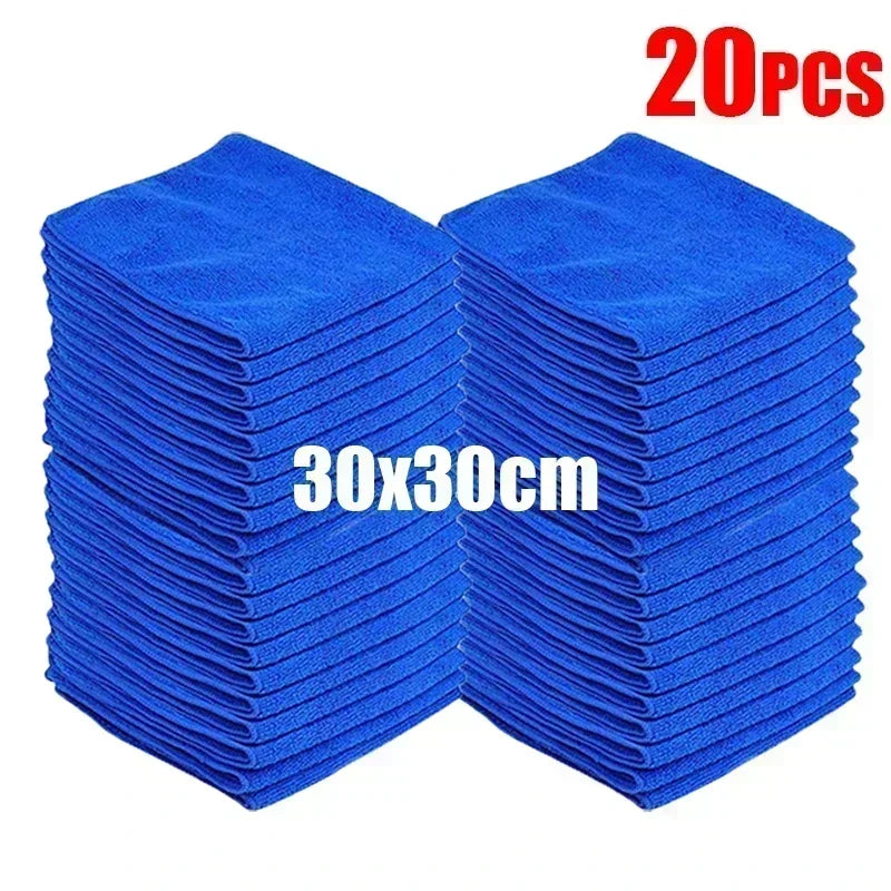 20 Pcs Microfiber Cleaning Towels Car Wash Drying Cloth
