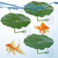 3 Pcs Green Plastic Betta Leaf Hammock for Aquarium with Suction Cup
