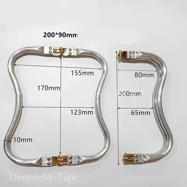 Deepeel 15-30cm Metal Internal Kiss Clasp Purse Frame Cloud Bag Rectangle Pipe Clamps Bu detail view