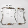 Deepeel 15-30cm Metal Internal Kiss Clasp Purse Frame Cloud Bag Rectangle Pipe Clamps Bu detail view