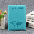 World Map Travel Passport Case PU Leather Passport Cover detail view
