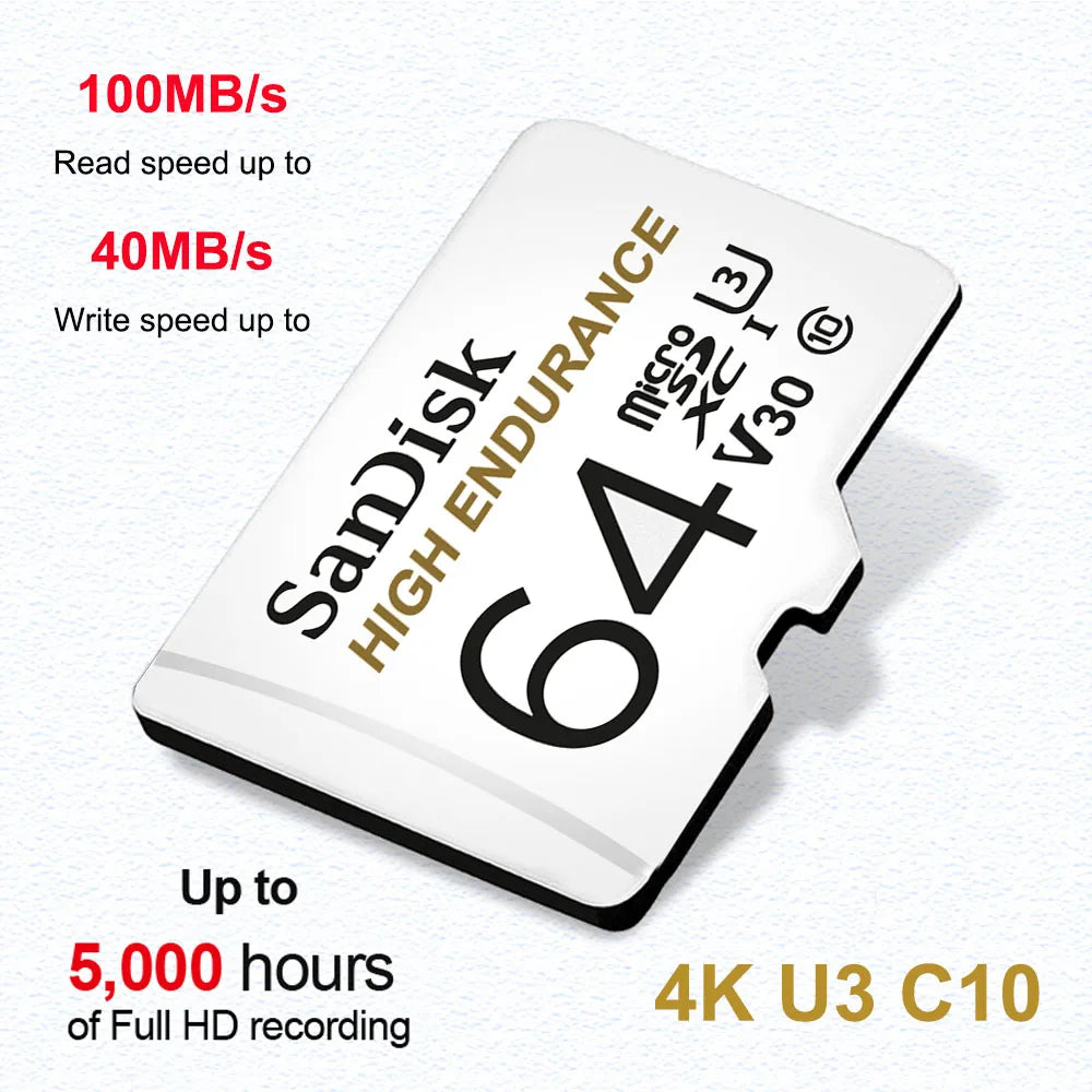 SanDisk microSDXC Memory Card 4K UHD A2 V30 Class 10