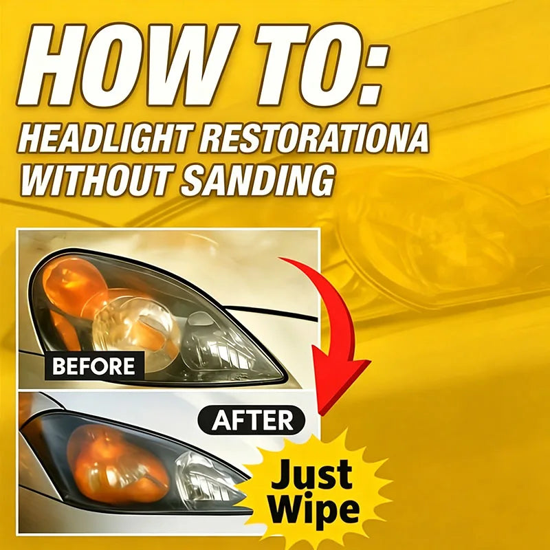 Car Headlight Restoration Polishing Kits Headlamp Scratch Remover Repair Cleaning Paste Remove Oxidation Headlight Polish Liquid