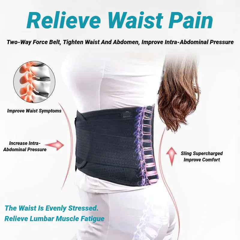 Lumbar Protector Waist Trainer Back Support Breathable Mesh