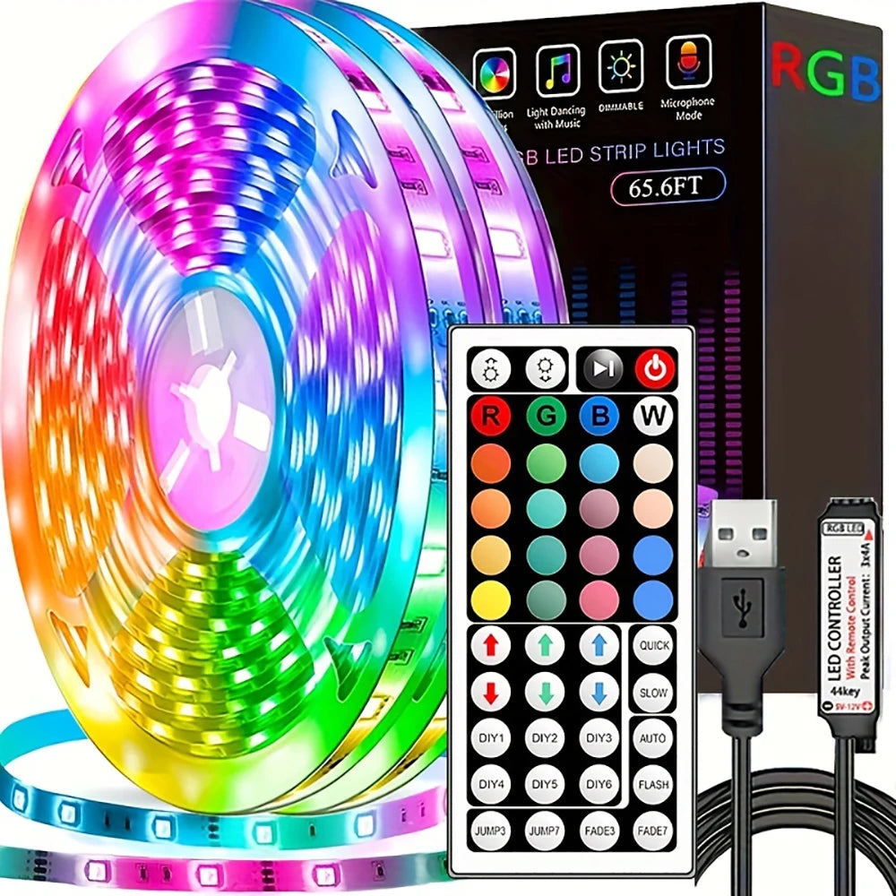 RGB LED Strip Lights 44 Key Remote 5m