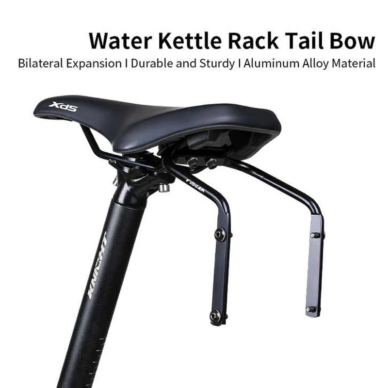 Bike Saddle Extension Mount Aluminum Alloy Water Bottle Cage Base Black