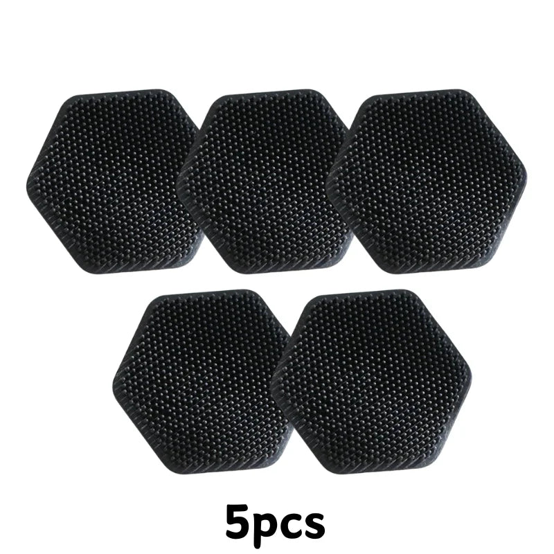 Portable Hexagonal Silicone Facial Cleansing Brush, Soft Exfoliating Face Scrubber fo alternate view