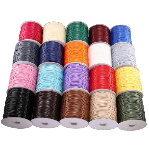0.5-3MM Waxed Cotton Thread Cord Necklace for DIY Jewelry Making