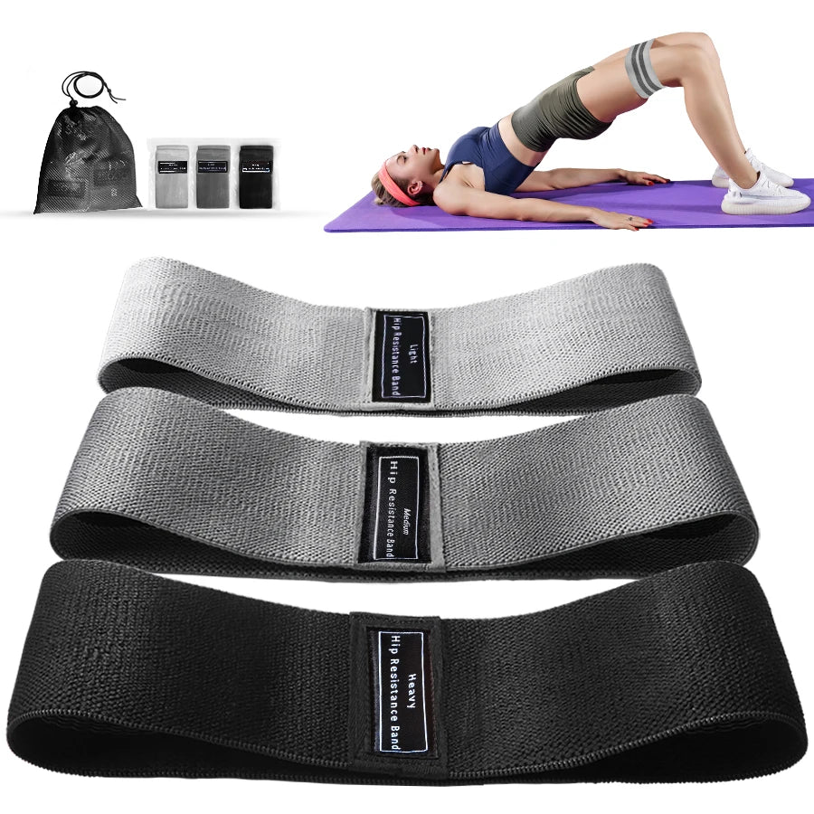 Fabric Resistance Hip Booty Bands Glute Thigh Workout Loops