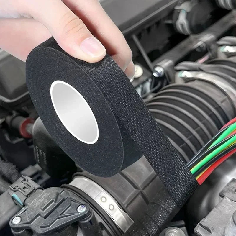 Heat-Resistant Wear-Resistant Car Electrical Tape - Waterproof Soundproof Fabric Tape for Long-Lasting Wire Protection
