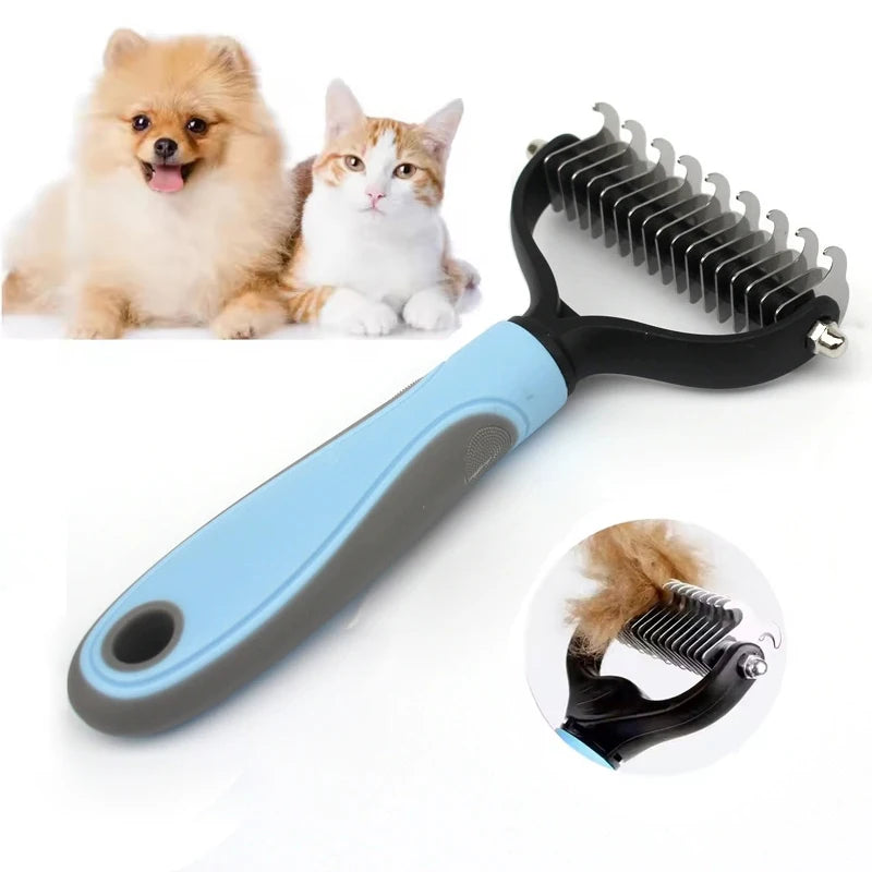 W Dog Cat Grooming Deshedding Brush Undercoat Fur Remover Knot Cutter Comb Puppy Hair Removal Shedding Pet Supplies