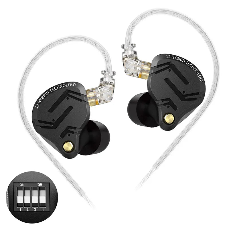 KZ ZS12 PRO X Metal Earphones 1DD+5BA Hybrid HIFI Bass In Ear Monitor Headphones Music S detail view