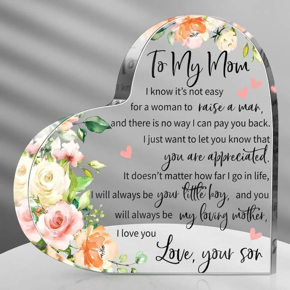 Heart Acrylic Plaque for Mom | Mother's Day Gift
