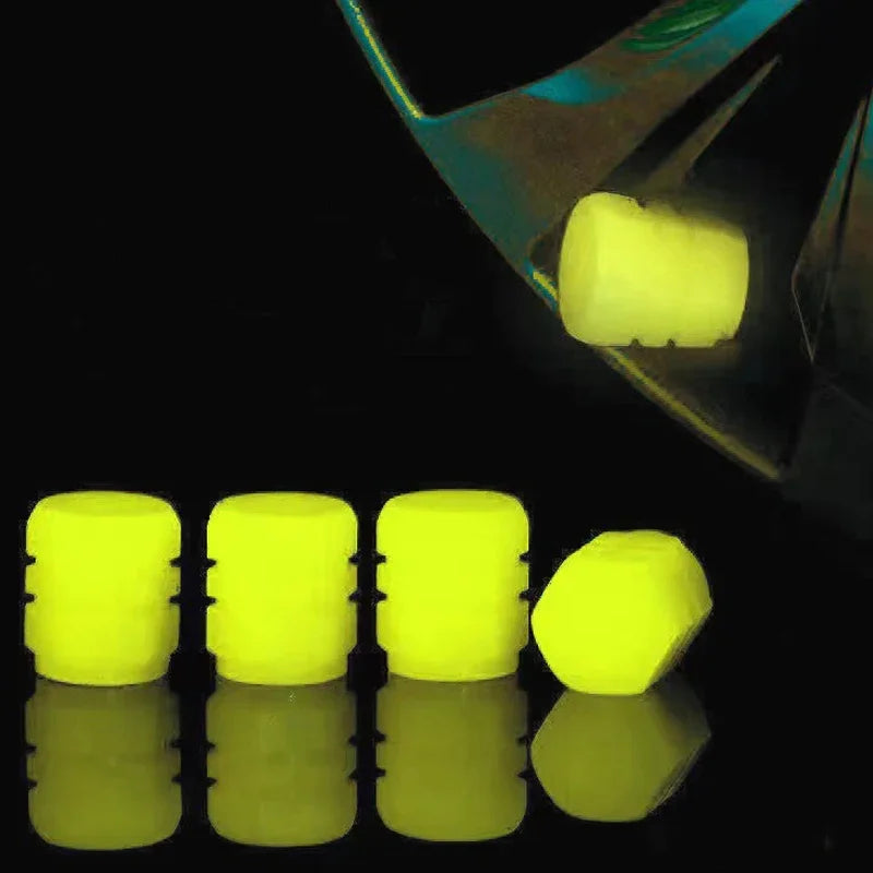 Luminous Fluorescent Tire Valve Caps lifestyle view