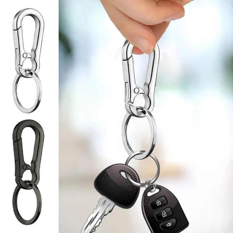Car Keychain Zinc Alloy Anti-Lost Key Ring Carabiner detail view