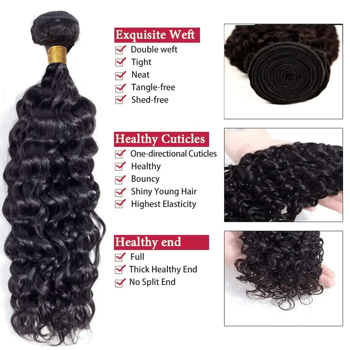 Natural Black Kinky Curly Human Hair Bundles 12-42 Inch Remy