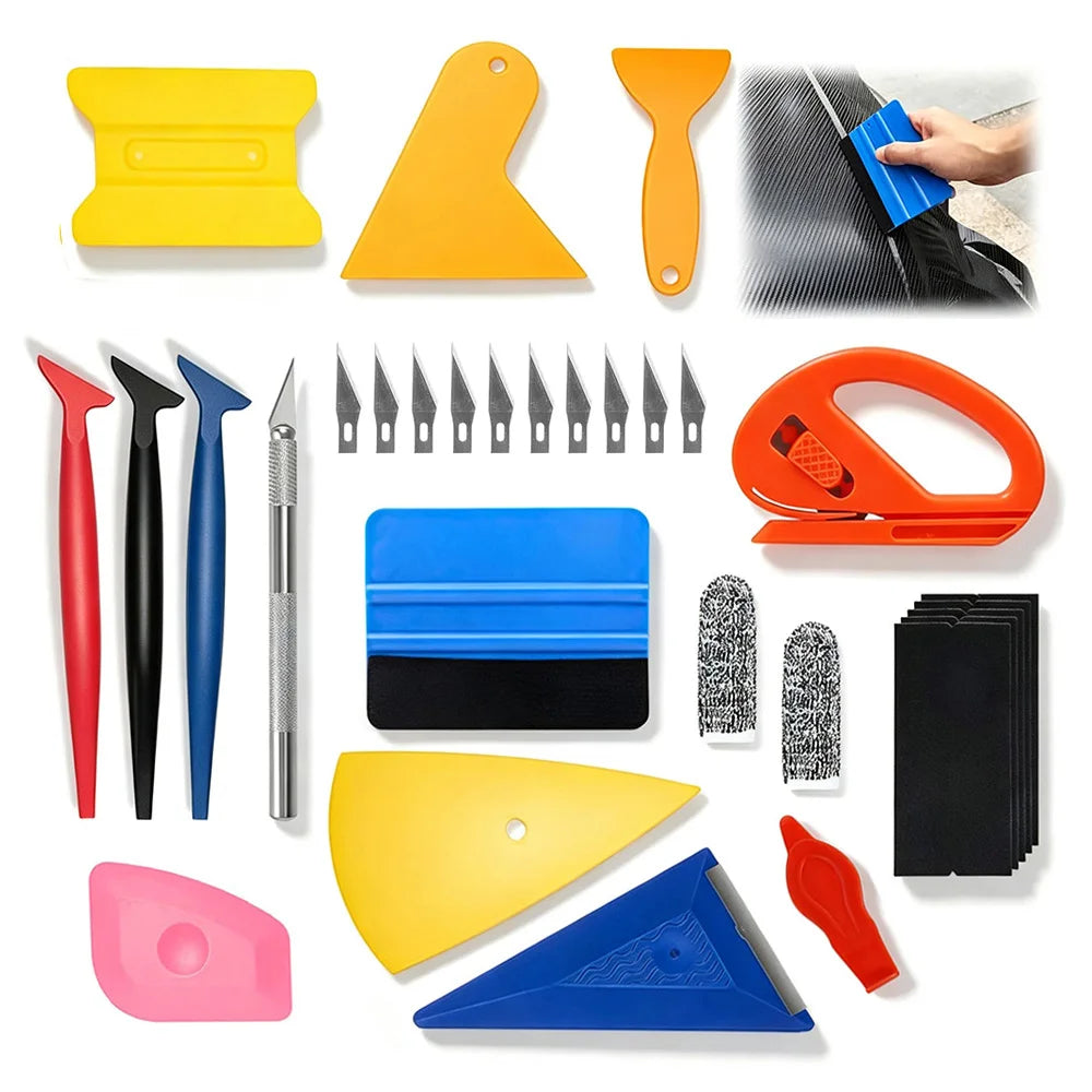 NeoWrap Vinyl Wrap Tools Car Window Tint Kit Glass Film Squeegee Plastic Scraper Bubble Removal Vinyl Application Tool 10-30pcs