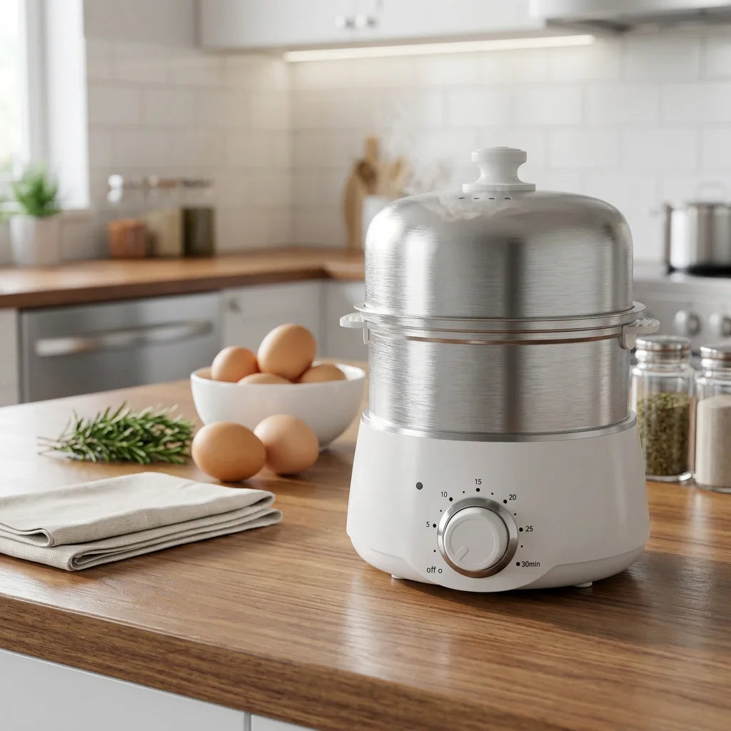 Electric Egg Cooker with Timer, 14 Egg Capacity