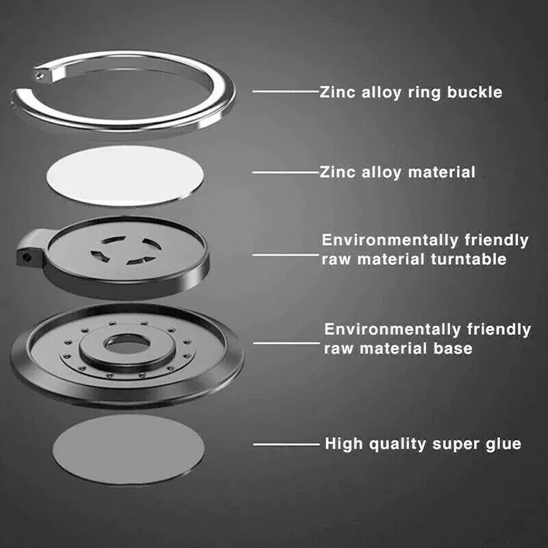 1/2/3/4Pcs Finger Ring Holder Stand Grip For Mobile Phone Car Magnetic Mount Phone Back Sticker Pad Unniversal Bracket